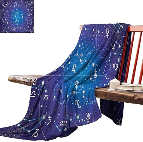 flannel fleece blanket astrology decorations constellation of zodiac and planets