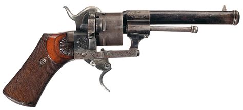 Engraved Large Frame Double Action Pinfire Revolver Rock Island Auction