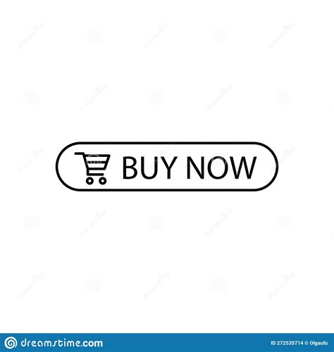 Buy Now Button With Hand Clicking Flat Finger Cursor Isolated On