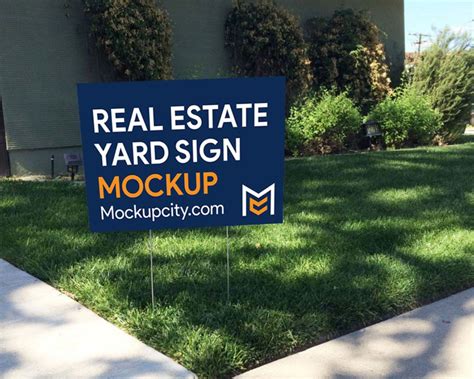 Yard Sign Mockup Free