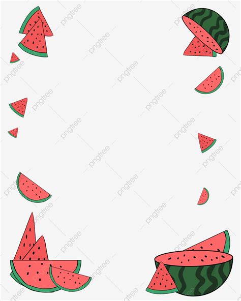 Summer Fruit Watermelon Border Cartoon Free Buckle Png Summer