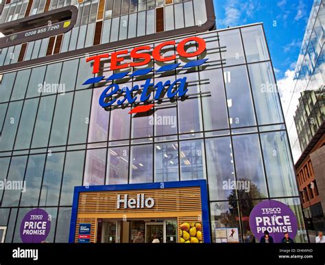 Tesco Extra Store Woolwich London England United Kingdom Stock