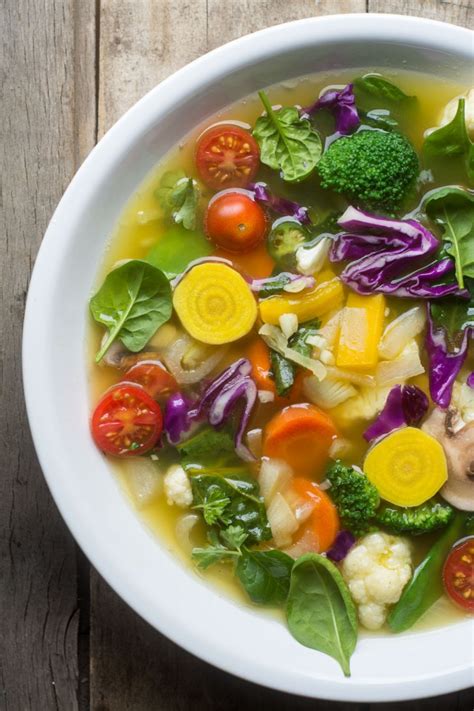 This noodle soup is made with chickpeas instead of chicken! 12 Healthy Soups to Keep You Cozy & Warm