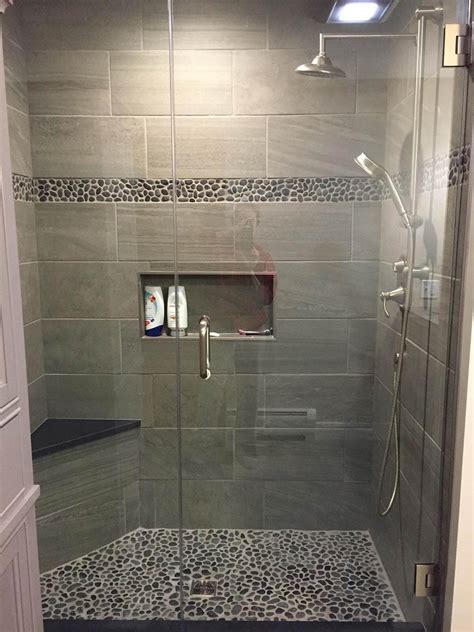 A seamless floor tile transition into the shower. 32 Best Shower Tile Ideas and Designs for 2021