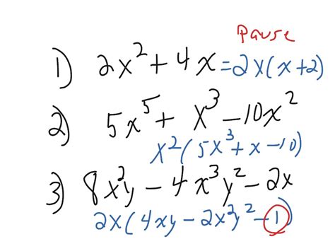 Though this situation may seem tricky to solve, you can actually treat. Factoring 1: greatest common factors | Math, Algebra 2 ...