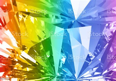 Rainbow Diamond Crystal Background Beautiful Shiny Diamond In Brilliant