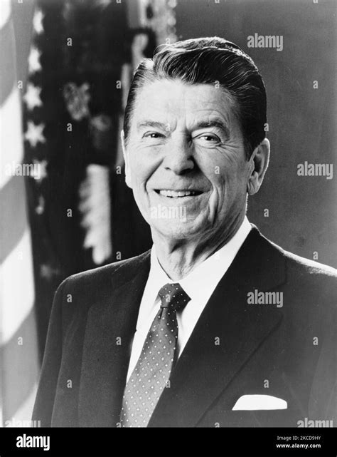 Portrait Of President Ronald Reagan Stock Photo Alamy