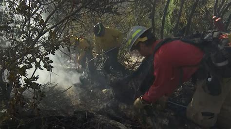 Calmer Weather Aids Fire Crews In California Youtube