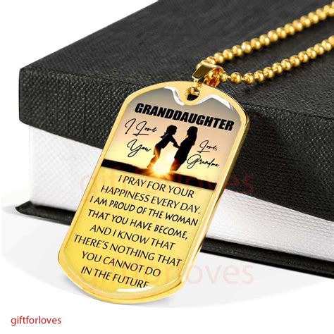 If you want to make a useful and original birthday gift, try this led magnifying glass that will help any grandmother to see better those little things from day to day as their hobbies. To My Granddaughter Dog Tag : Granddaughter Gifts From ...