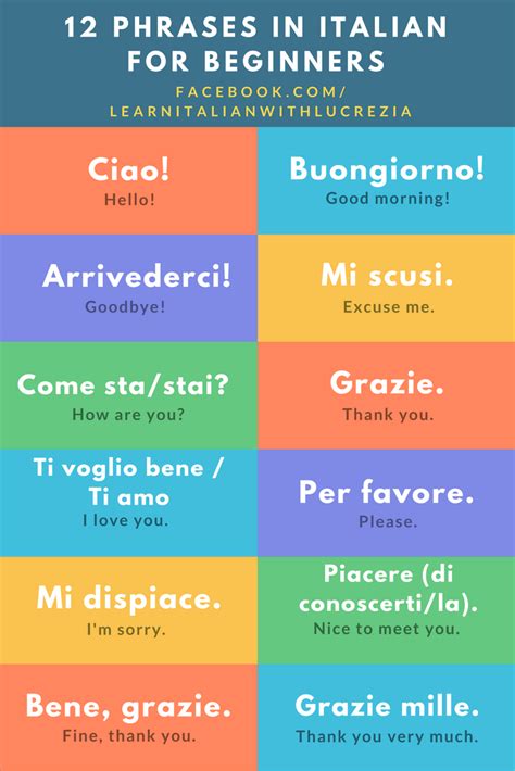12 Italian phrases for beginners. | Useful french phrases, Common ...