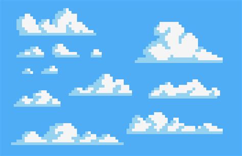 Clouds Pixel Art Pixel Art Maker