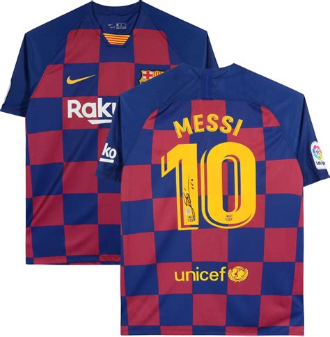 Fanatics Authentic Lionel Messi Barcelona Autographed 2019 20 Home