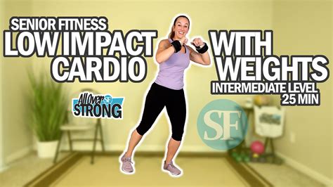 Senior Fitness Low Impact Cardio Workout With Weights Intermediate
