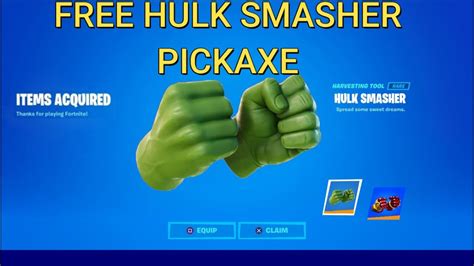 How To Get The Hulk Smasher Pickaxe In Fortnite Chapter 2 Youtube