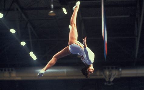 Nadia Comaneci In Olympic Action Canvas Print Ph