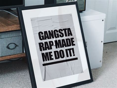 Gangsta Rap Made Me Do It Print Poster Art Ice Cube Print Etsy Uk