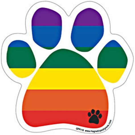 Paw Marks Rainbow Paw Gay Pride Etsy