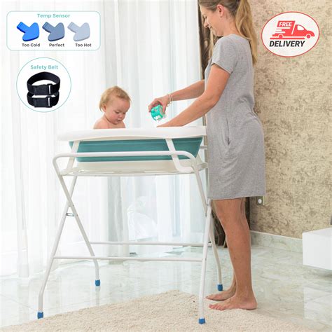 Debating which bathtub or bath seat is best for your baby? IGLEYS Thermo Sensor Foldable Bathtub with Stand