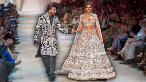 Ranveer Singh And Deepika Padukone The Perfect Couple Walking The Ramp For Manish Malhotra