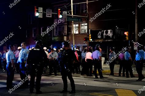 Philadelphia Uniformed Police Swat Units Prepare Editorial Stock Photo