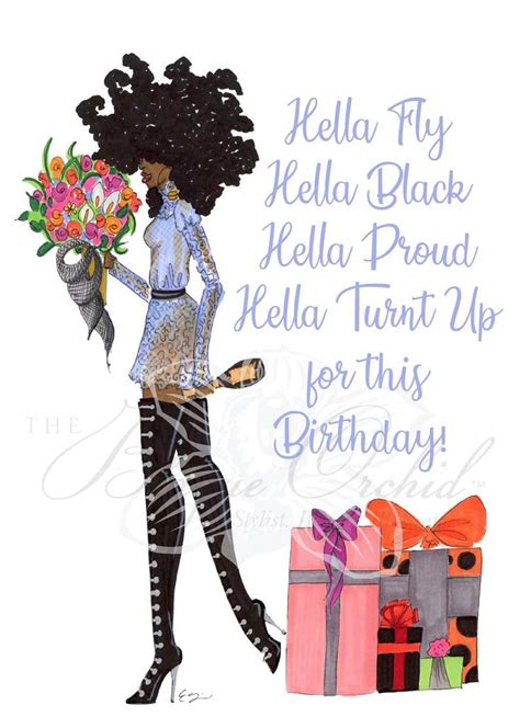 Birthday Card Black Greeting Card Black Girl Fashion Card Etsy Happy Birthday African