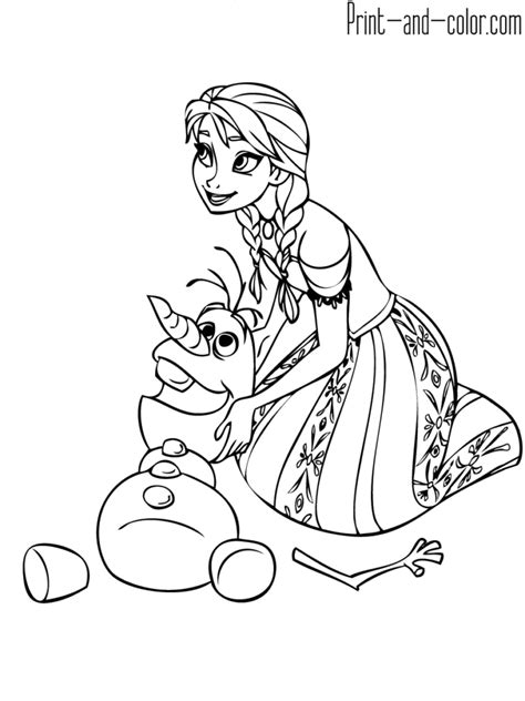 Color wonder mess free princess & frozen 2 coloring set $ 19.77. Frozen coloring pages | Print and Color.com | Elsa ...