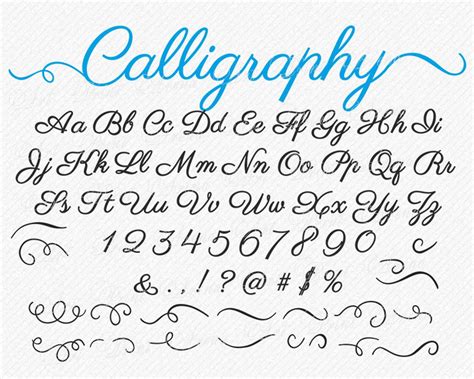 SVG Fonts SVG Font Whit Swirls Swirly Cricut Font Silhouette | Etsy