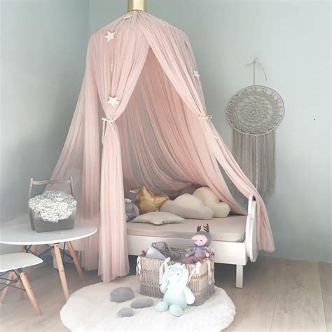 Create a magical cocoon around your bed with a gauzy and glittering canopy. Aliexpress.com : Buy Hanging Kid Bedding Round Dome Bed ...