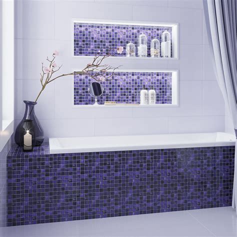 Tile Is In The Air This Valentines Day Purple Tile Purple Bathrooms Blue Bathroom Tile