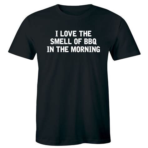 I Love The Smell Of Bbq In The Morning Mens T Shirt Foodie Meat Lover Ebay