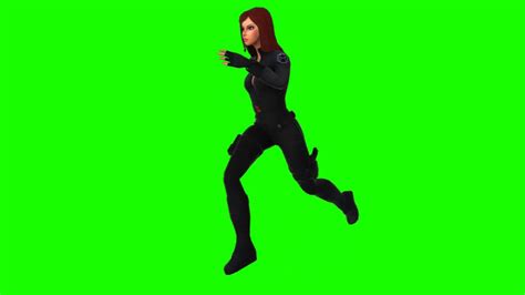 Black Widow Default Run Animated Right Chroma Youtube