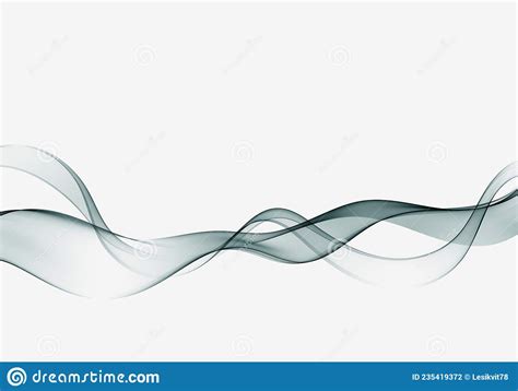 Transparent Wave Stream On Light Background Design Element Vector