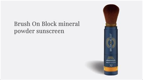 Brush On Block Spf 30 Mineral Powder Sunscreen Youtube
