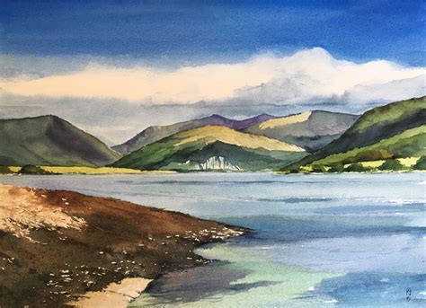 Scotland Watercolor Painting Art