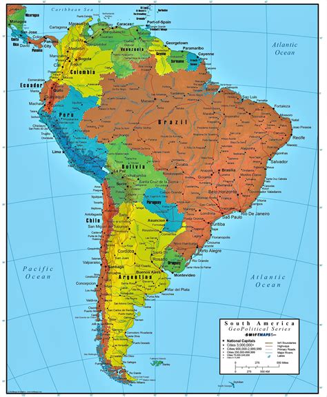 【mapa América Del Sur】🥇 Mapas De Sudamérica Suramérica