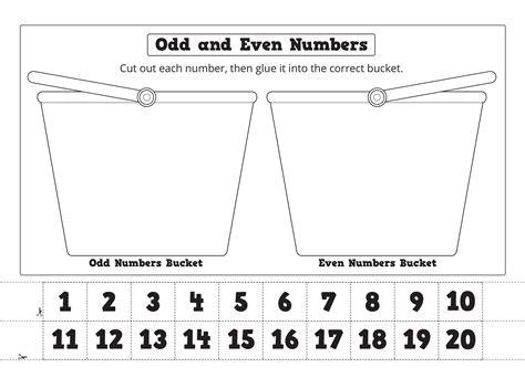 Sorting Odd And Even Numbers Worksheet