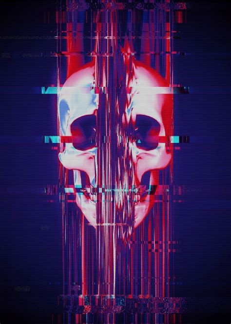 Glitch Skull Closeup Fondos De Pantalla Calaveras Descargas De