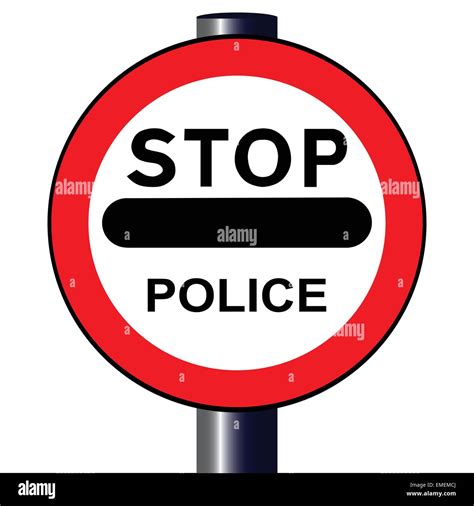 Stop Police Sign Stock Vector Image And Art Alamy