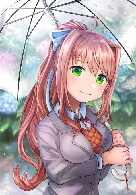 Monika In The Rain 💚💚💚 By Didodido On Twitter Ddlc
