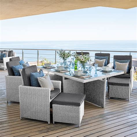 10 Seater Rattan Cube Dining Set Grey Deals Outlet, Save 49% | jlcatj