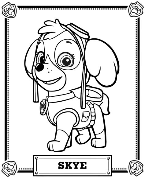 Dibujos para imprimir y colorear de Paw patrol