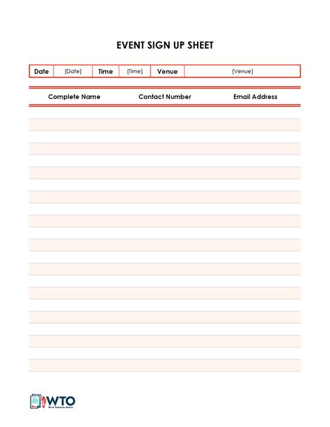 16 Free Sign In And Sign Up Sheet Templates Excel Word
