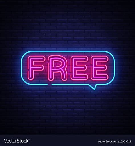 Free Neon Text Neon Sign Design Royalty Free Vector Image