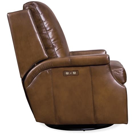 Hooker Furniture Collin Transitional Power Swivel Glider Leather