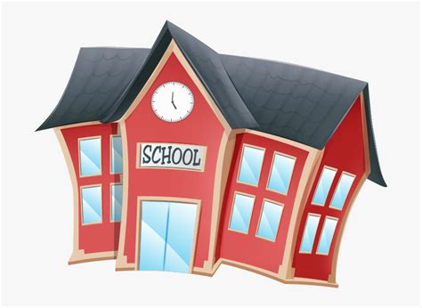Cartoon School House Small Red Schoolhouse Art Hd Png Download Kindpng