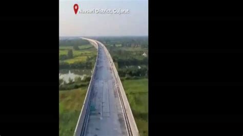 mumbai ahmedabad bullet train project achieves milestone 100 km of viaduct 250 km of pier