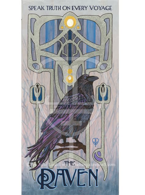 Art Nouveau Raven Art Canvas