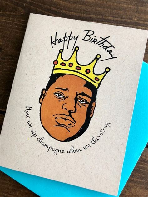 Notorious Big Birthday Card Biggie Smalls Juicy Card 90s Hip Etsy