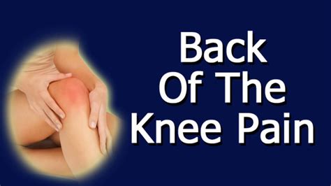 Thoracic back pain is pain that occurs in the thoracic spine. Back Of The Knee Pain - YouTube