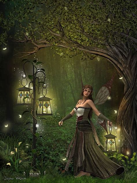 Lady Of The Lanterns By Jayne Wilson Lantern Image Beautiful Fairies
